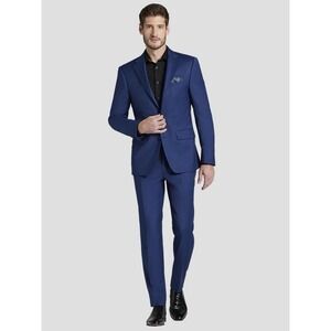 NWT Calvin Klein Skinny Fit Wool Blend Sport Coat 36R Blue Two Button